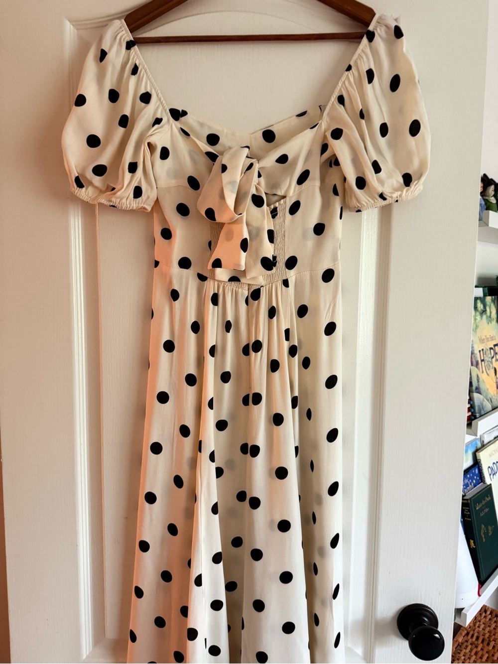 Reformation Mylah Dress White Polka Dot - Picture 3 of 10